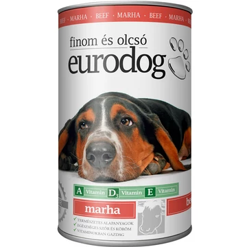 Eurodog marha kutyakonzerv 1240g - csak egyedi szállítással vagy személyes átvétellel