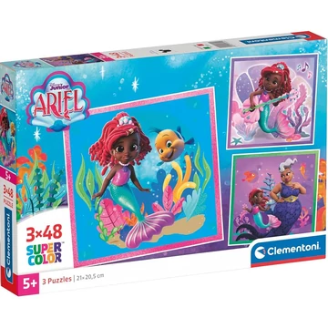 Disney Ariel 3x48db-os Supercolor puzzle - Clementoni
