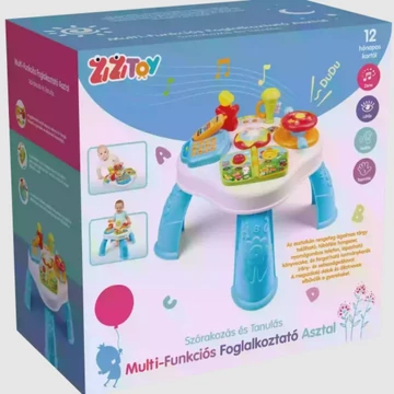 ZiziToy: Multi-funkciós foglalkoztató asztal - Magyar nyelvű