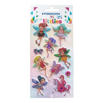 The Littlies: Tündérek 3D pufi matrica szett 10x22cm-es íven