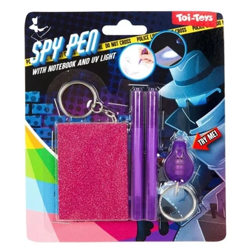 Kémnapló kulcstartó UV játékszett