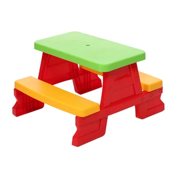 Piros színű piknik asztal 70x79x47cm