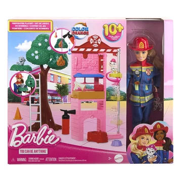Barbie: Tűzoltó állomás játékszett - Mattel