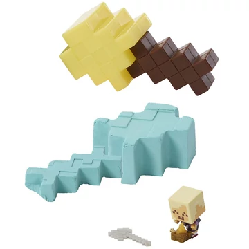 Minecraft: Reveal Aranyszőke Hajós minifigura sárga kard alakú tárolóban - Mattel