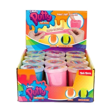 Fluoreszkáló puki hangot adó slime trutyi több változatban 1db