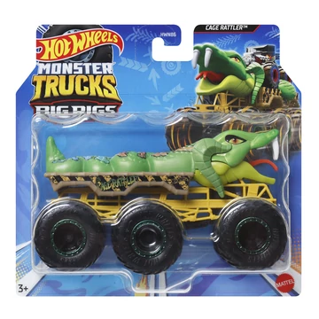 Hot Wheels Monster Trucks: Big Rigs Cage Rattler hatkerekű járgány 1:64 - Mattel