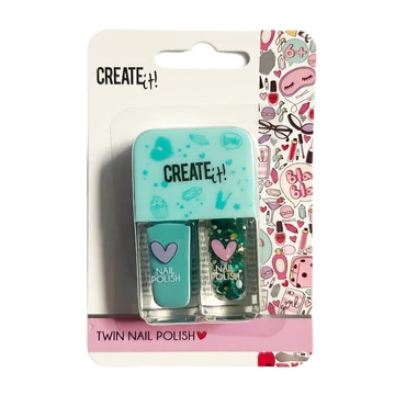 Canenco: Create It! türkiz körömlakk 2db-os szett