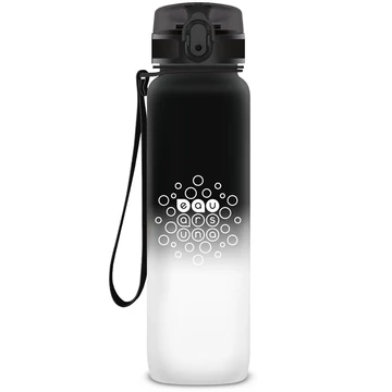 Ars Una: Fekete-fehér BPA-mentes motivációs kulacs 1000ml