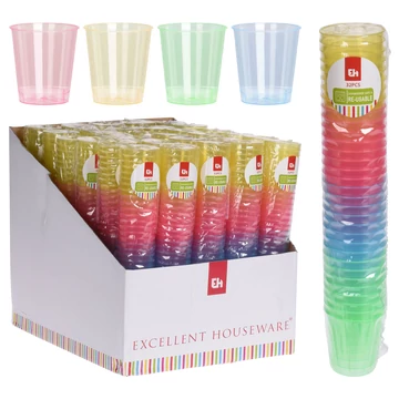 Excellent houseware műanyag 30ml pohár 4 színű 20db 178000650