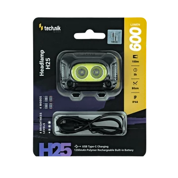 Technik akkumulátoros fejlámpa LED+USB type C H25