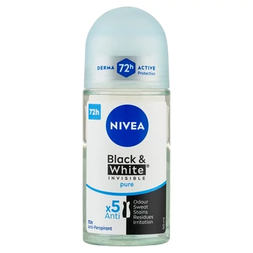 Nivea izzadásgátló golyós dezodor Black & White Invisible Pure 50 ml