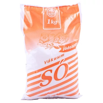 Erdélyi jódozott vákuum finom só 20x1kg - csak egyedi szállítással vagy személyes átvétellel