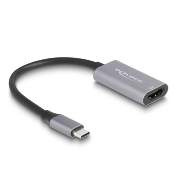 Delock Adapter USB Type-C apa - HDMI anya (DP Alt Mód) 4K 60 Hz HDR és HDCP kiegészítéssel - 60020