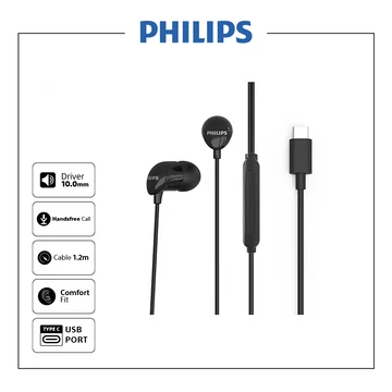 Philips TAE2146BK in-ear Type-C mikrofonos fülhallgató - PH151253