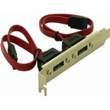 Delock Slot konzol 2x belső SATA > 2x külső eSATA - 65116