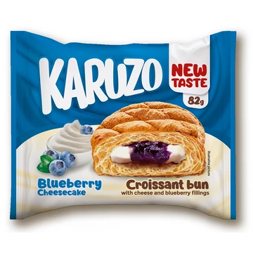 Karuzo Kakaós leveles tészta Krémtúrós-kék áfonyás töltelékkel 82 g