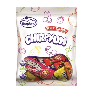Bergland chirpyum puhakaramella gyümölcs és kóla ízben 80g