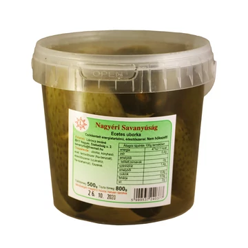 Nagyéri vödrös ecetes uborka 800g/500g