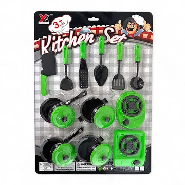 Játék edénykészlet zöld színben BZ8866