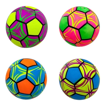 Foci mintás színes gumilabda többféle színben 14cm 31307