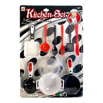 Játék edénykészlet fekete-fehér színben BZ6740