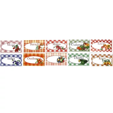 Kicsi befőttesüveg címke 24db-os kiszerelésben 328518213