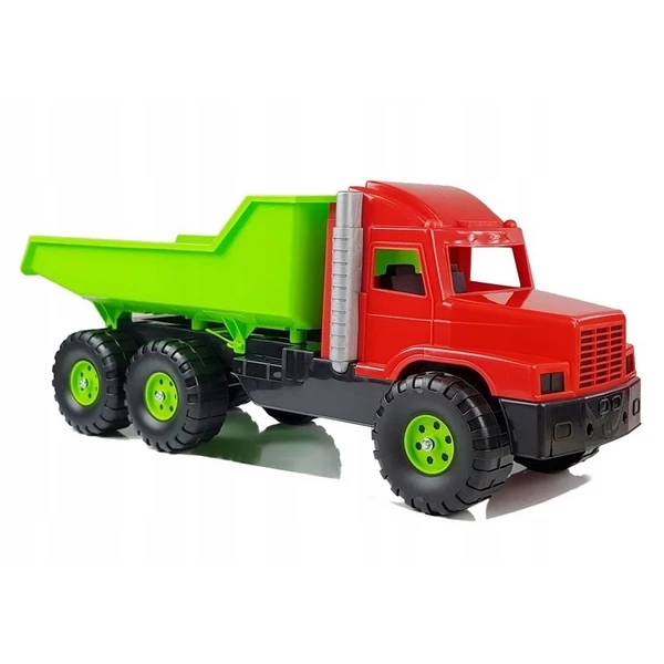 Játék műanyag óriás dömper szállító jármű 80 cm 5027 piros-zöld