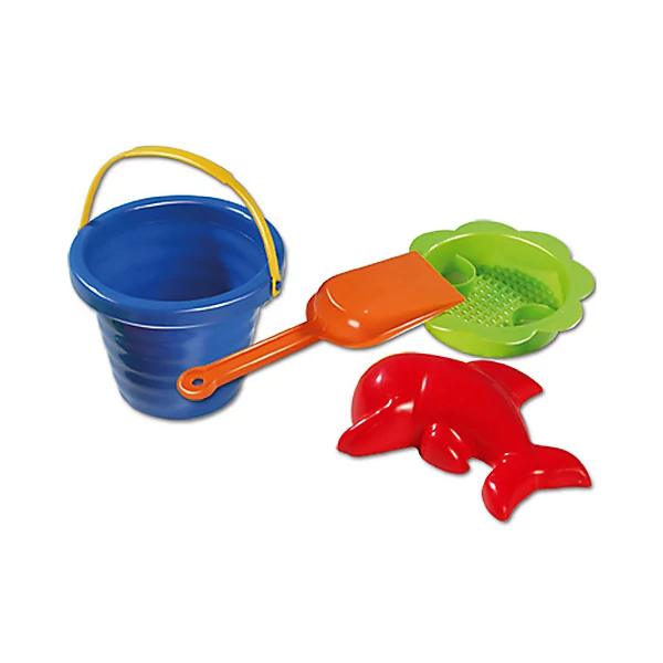 Homokozó szett hullámos vödörrel 4 részes - D-Toys