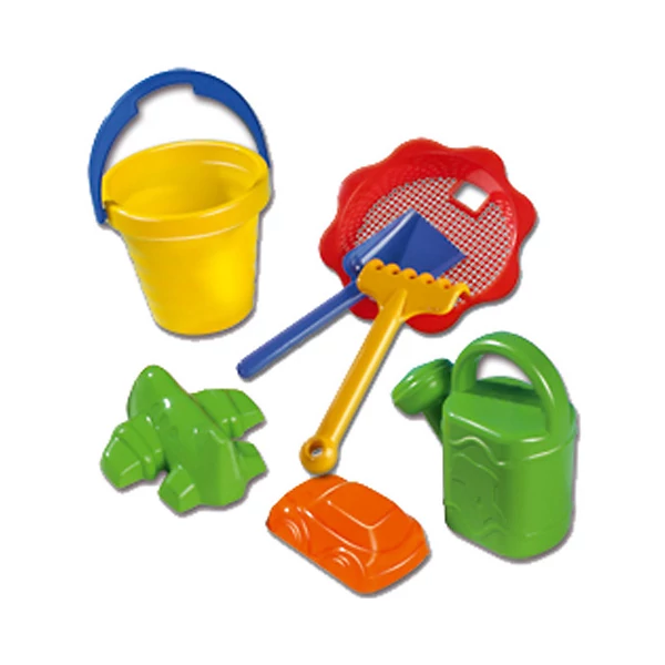 Nagy homokozó szett hullámos vödörrel 7 részes - D-Toys