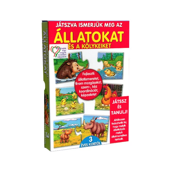 Játszva ismerjük meg az állatokat és kölykeiket