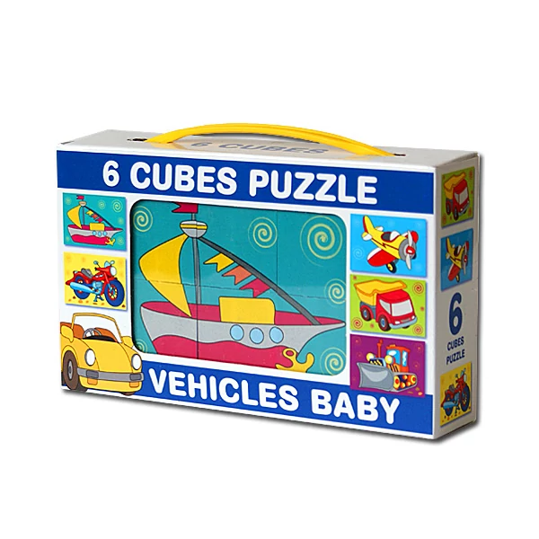 Mini mesekocka járgányokkal 6db-os - D-toys