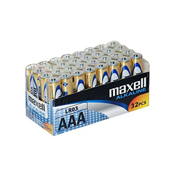Maxell: Alkáli vékony ceruzaelem 1.5V AAA LR03 32db fóliás csomagolásban