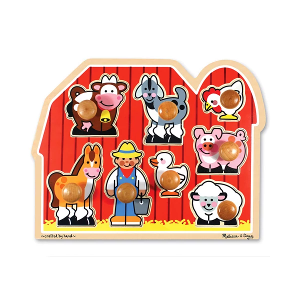 Farm fa forma puzzle fogantyúval - Melissa & Doug