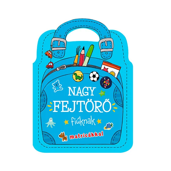 Nagy fejtörő - fiúknak matricás füzet