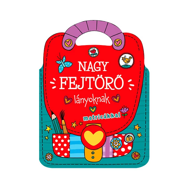 Nagy fejtörő - lányoknak matricás füzet