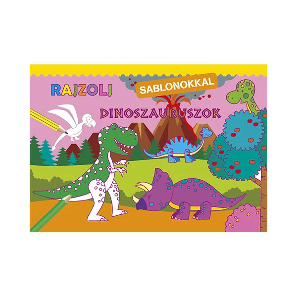 Rajzolj sablonokkal - Dinoszauruszok kifestő