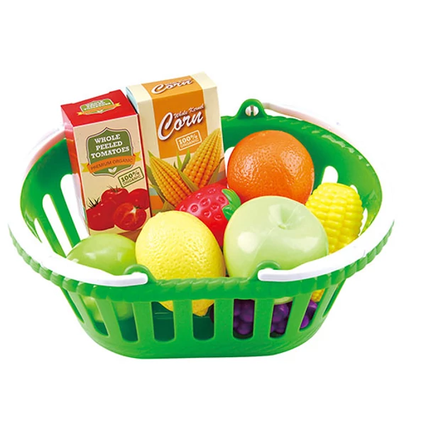 Playgo: Gyümölcskészlet kosárban 13db-os