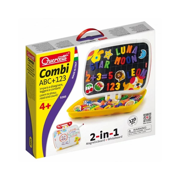 Quercetti: 2 az 1-ben mágneses rajztábla táskában