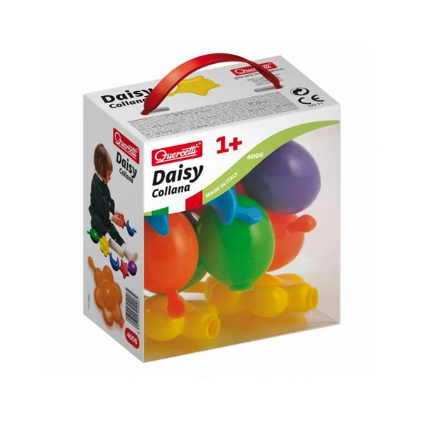 Quercetti: Bébi pattintós játék - gyöngyök 12db-os