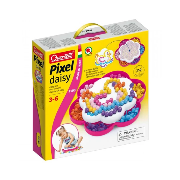 Quercetti: Pixel Daisy pötyi kirakó 150db-os