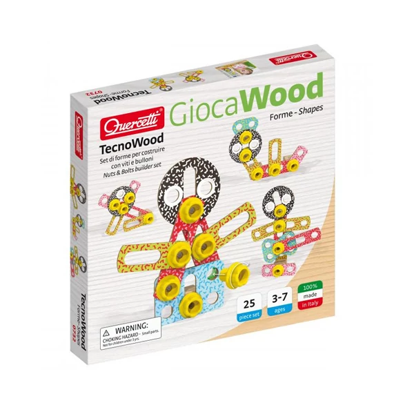Quercetti: Techo Alakzatok és formák fa építőjáték
