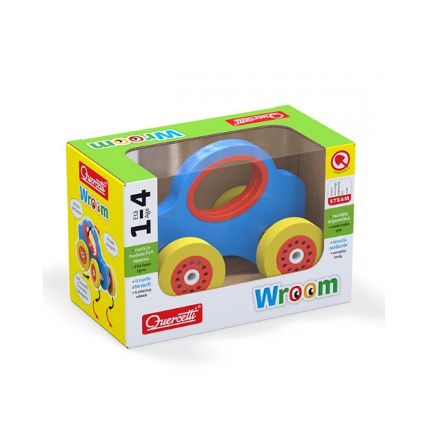 Quercetti: Wroom fa autó kék színben