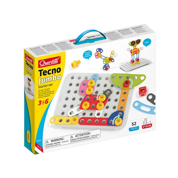 Quercetti: Tecno Jumbo kezdő építőkészlet 52db