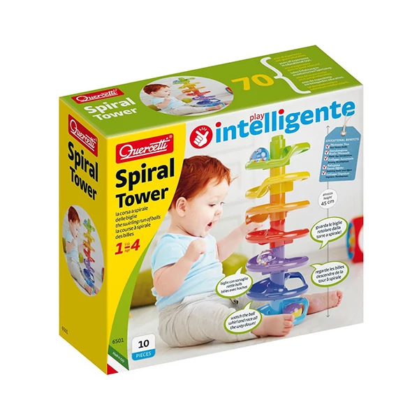 Quercetti: Spiral Tower golyópálya készlet 10db-os