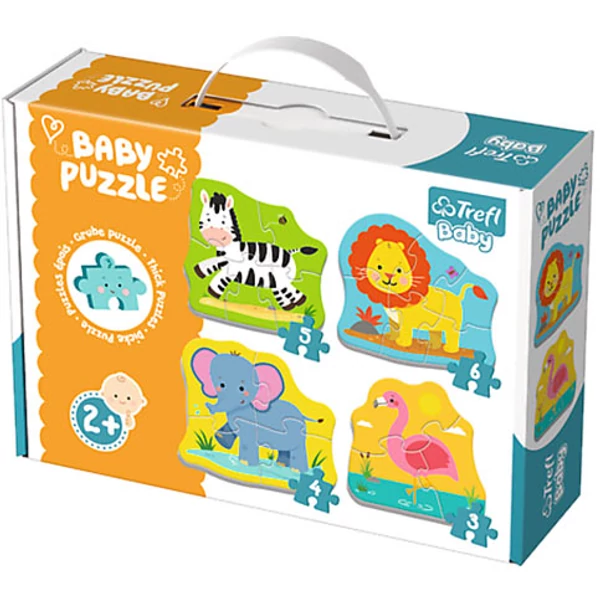 Szafari állatok bébi puzzle szett - Trefl