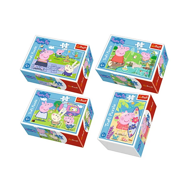 Peppa malac legszebb napjai 54db-os mini puzzle 4 féle - Trefl