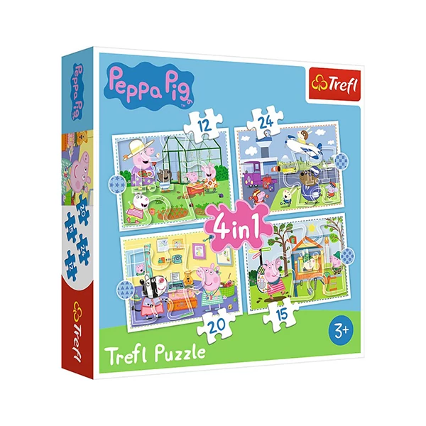 Peppa malac nyaralási emlékei 4 az 1-ben puzzle - Trefl