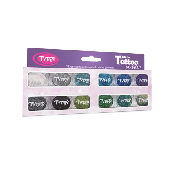 TyToo: Hideg színek válogatása csillámpor szett 12x2,5ml