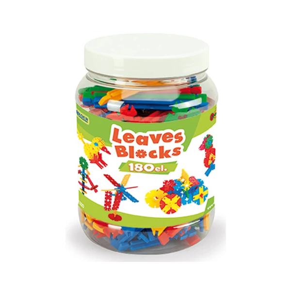 Kétdimenziós építőelemek tároló edényben 180db-os szett - Wader