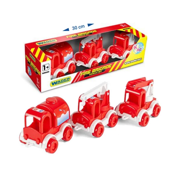 Kid Cars tűzoltósági járművek 3db-os szett - Wader
